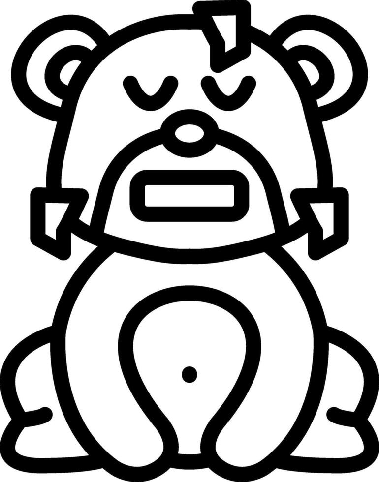 Cold Bear With Blue Face vector