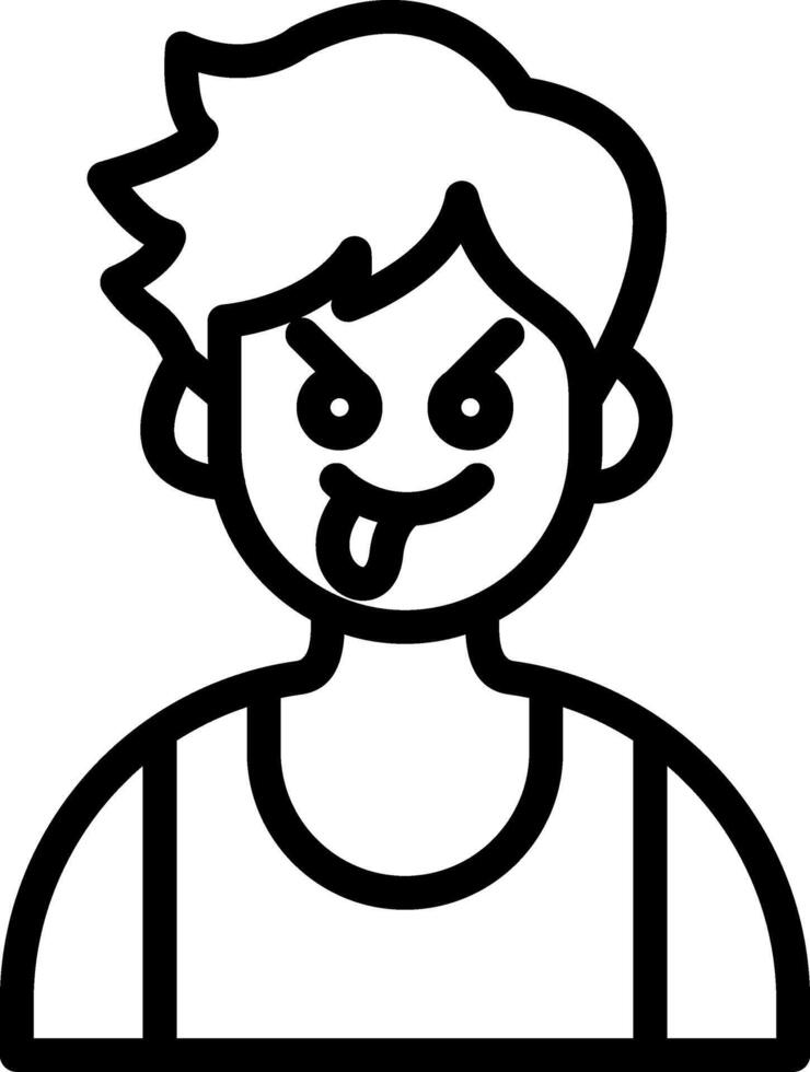 Mocking Cute Boy Cartoon Emotion vector