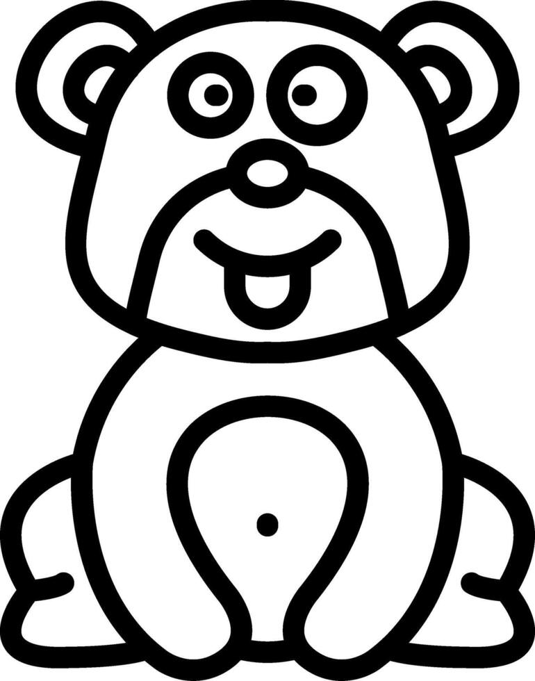 Silly Bear Funny Expression vector