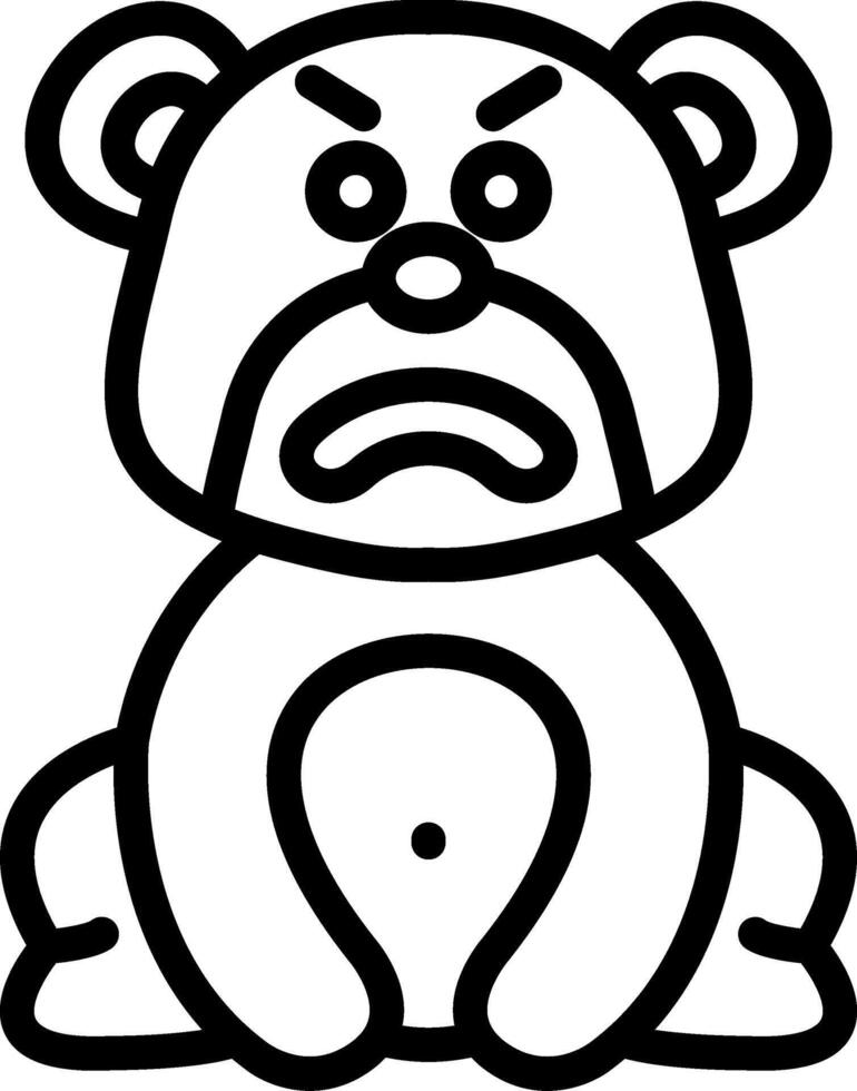Angry Bear Growling Face vector