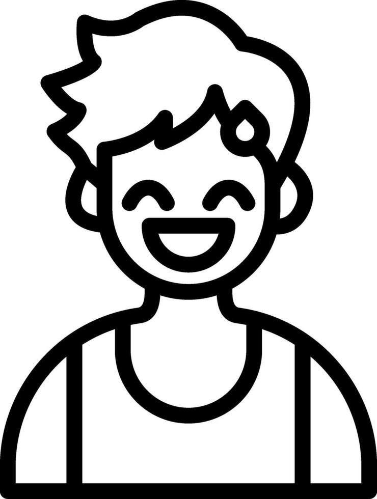 Tired Cute Boy Emoji Look vector