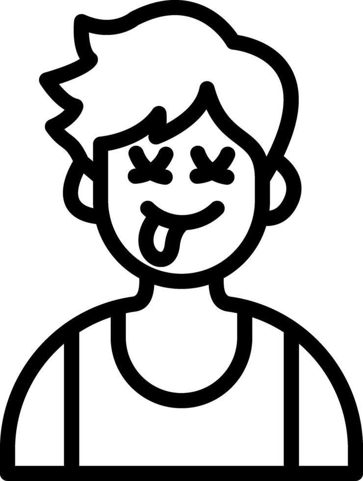 Dead Face Cute Boy Art vector