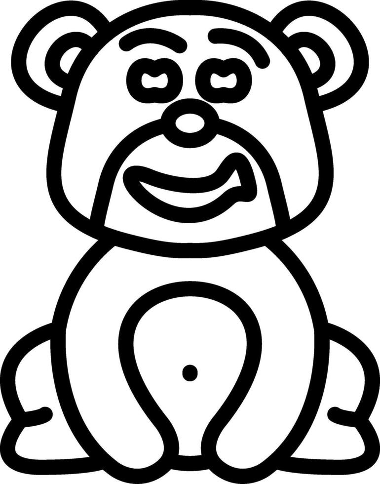 Grinning Bear Cartoon Face vector