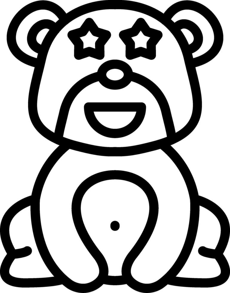Starstruck Bear Sparkling Eyes vector