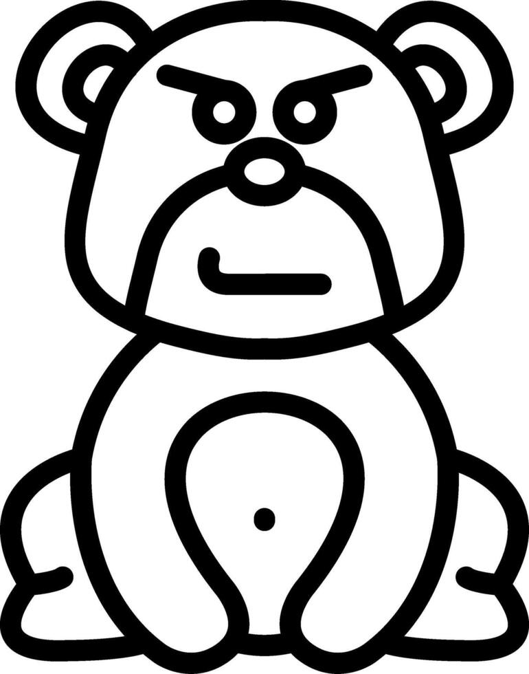 Bad Bear Mischievous Look vector