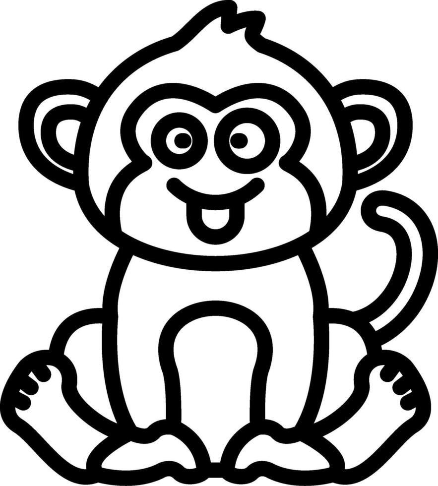 Silly Monkey Making Faces vector