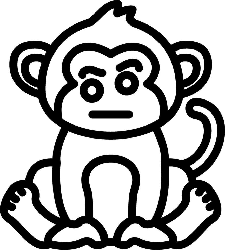 Monkey with Raised Eyebrows vector