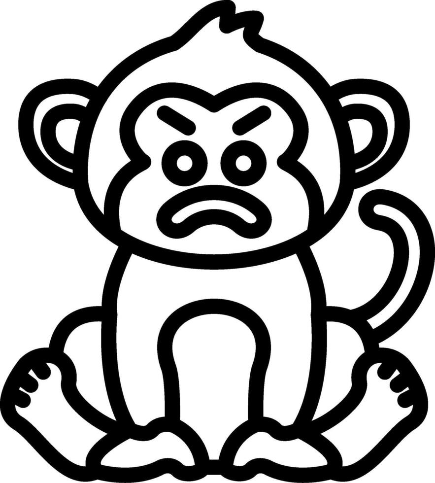 Angry Monkey Cartoon Head vector