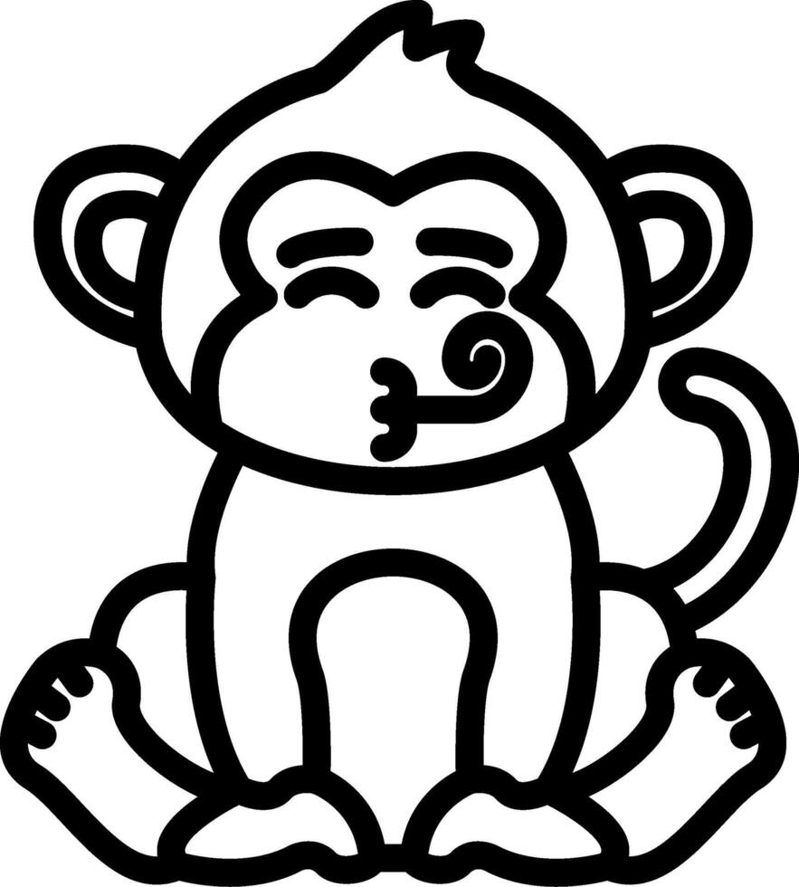 Party Monkey Wearing Hat vector