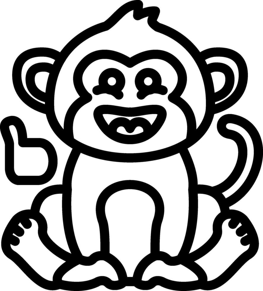 Sportive Monkey with Headband vector