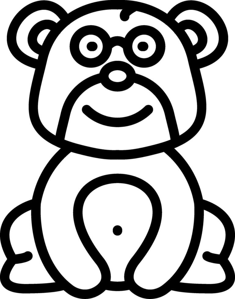 Bear Nerd Glasses Character vector