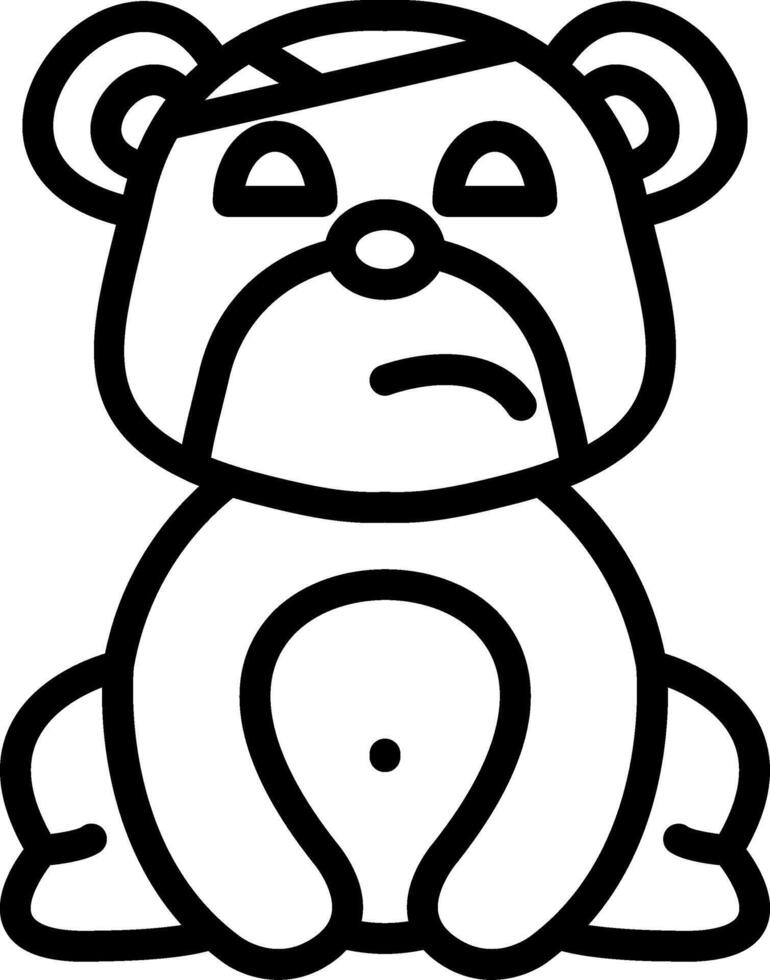 Bear With Head Bandage vector