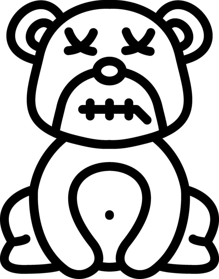 Bear With Zipper Mouth Closed vector