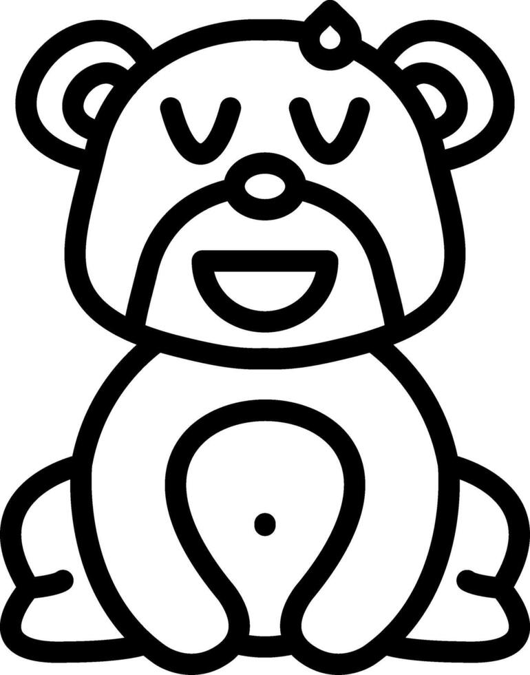 Relieved Bear Peaceful Face vector