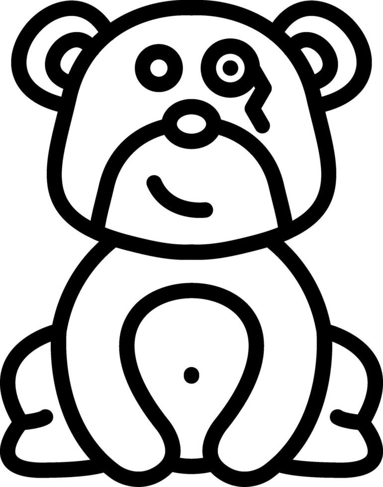 Bear With Monocle Glass vector