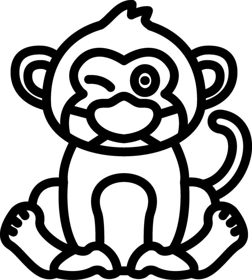Masked Monkey Medical Style vector