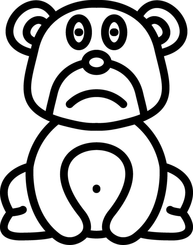 Flushed Bear With Red Cheeks vector