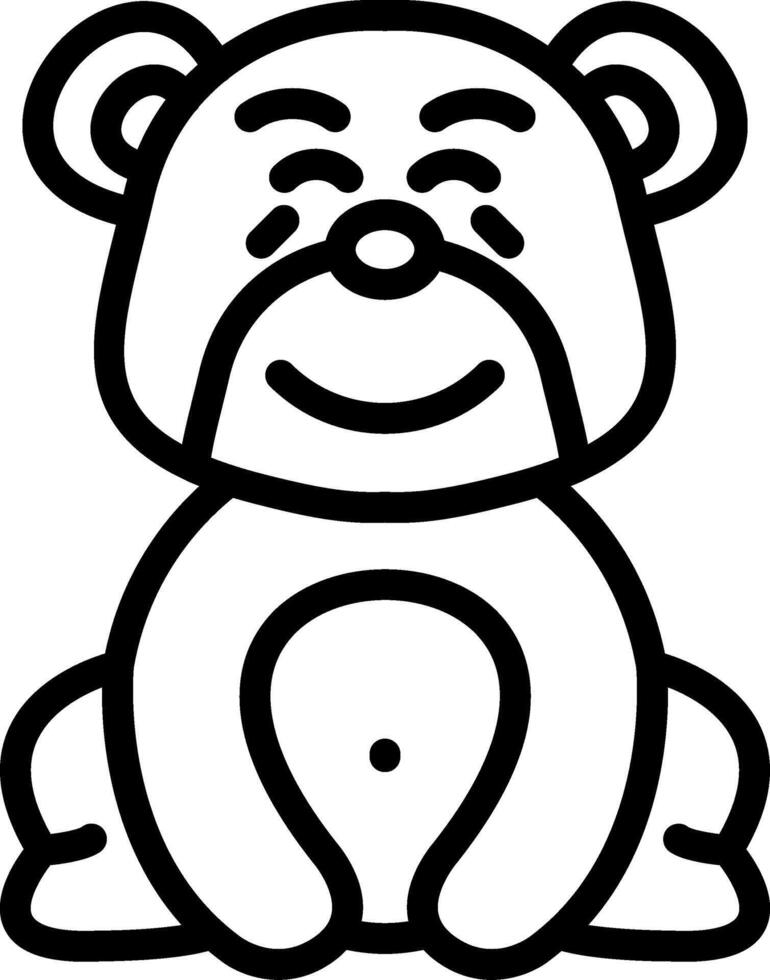 Joyful Bear Laughing Expression vector