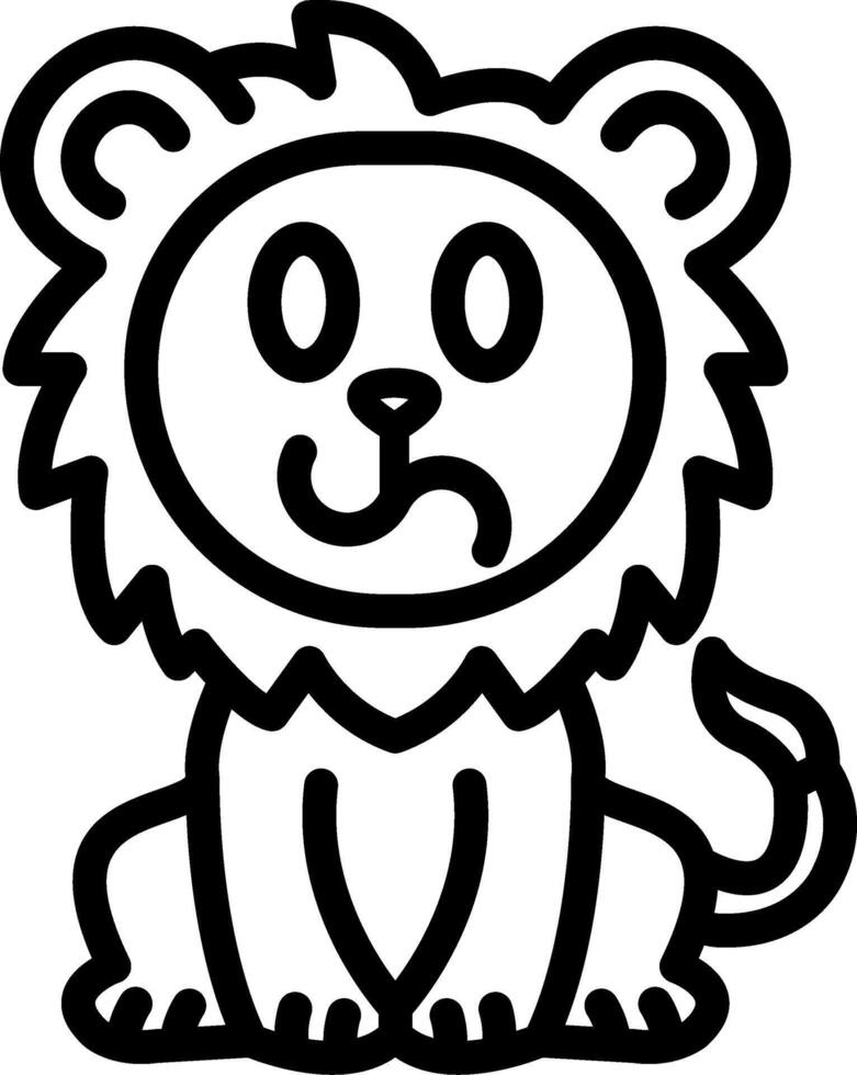 Confused Lion Emoji Style vector