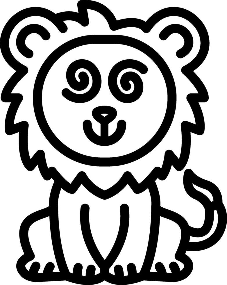 Hypnotized Lion Swirl Eyes vector