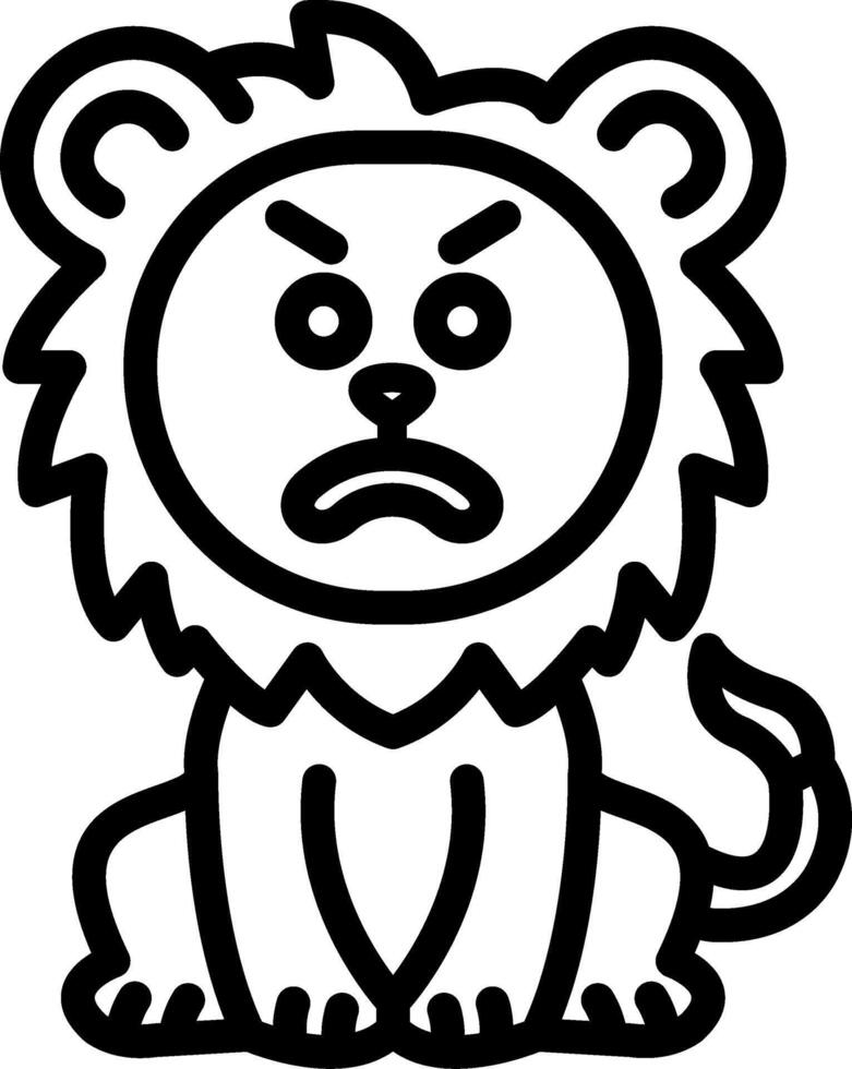 Angry Roaring Lion Illustration vector