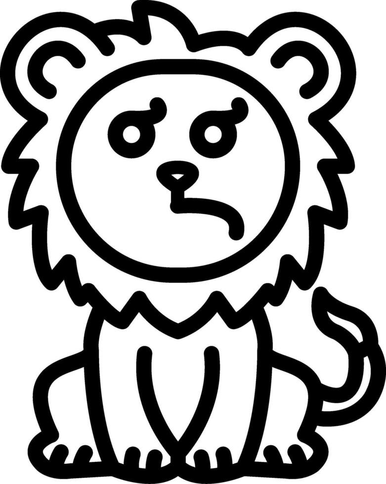 Cyclops Lion One Eye Character vector