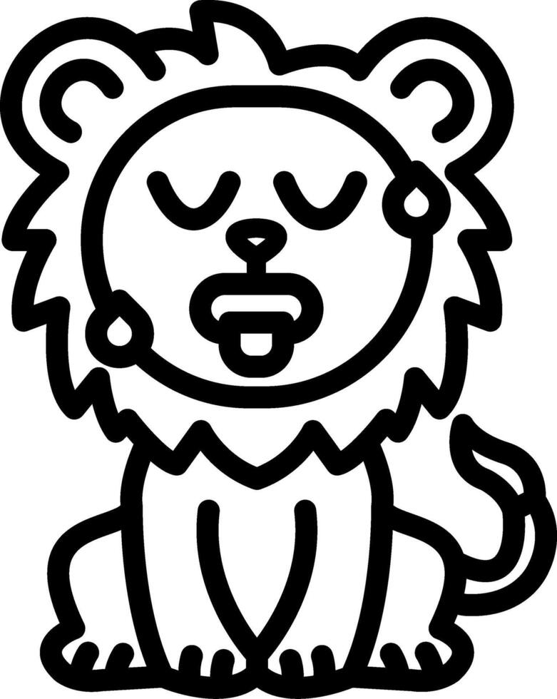 Hot Sweating Lion Face vector
