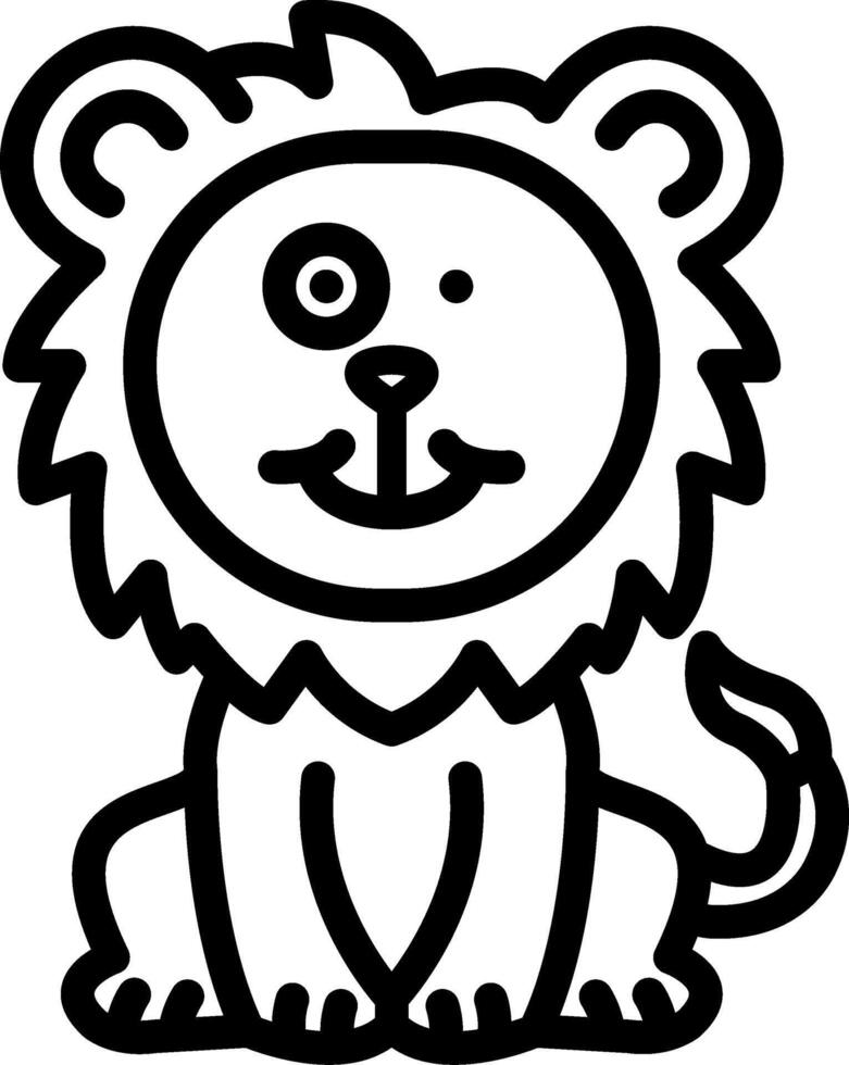Zany Lion Funny Crazy Style vector