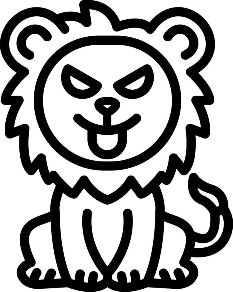 Envy Lion Green Eyed Expression vector