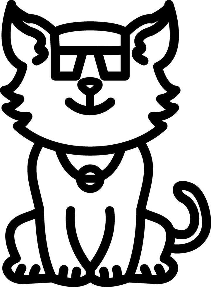 Cool Sunglasses Cat Avatar vector