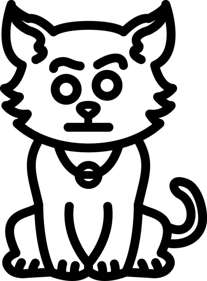 Cat with Raised Eyebrows Design vector