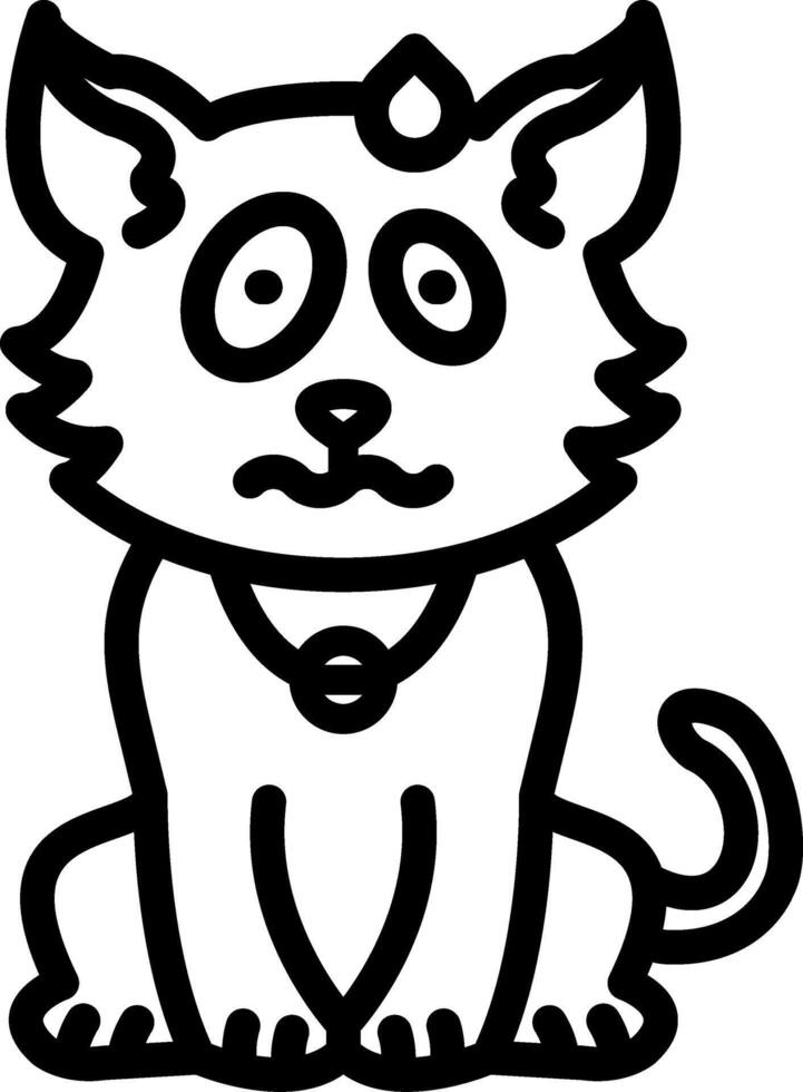 Nervous Shaking Cat Illustration vector
