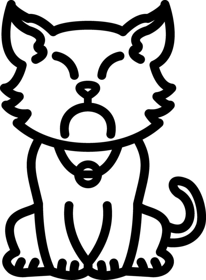 Upset Sad Cat Face Clipart vector