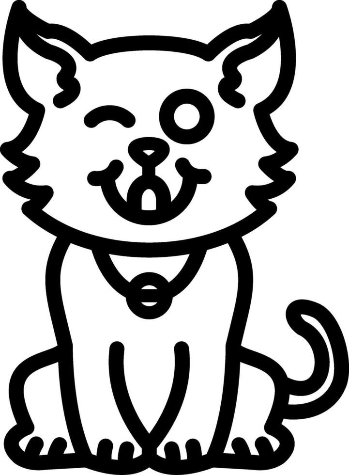 Yummy Cat with Licked Lips vector