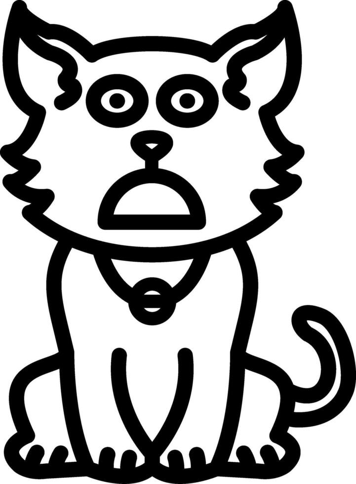 Anguished Crying Cat Facial Art vector