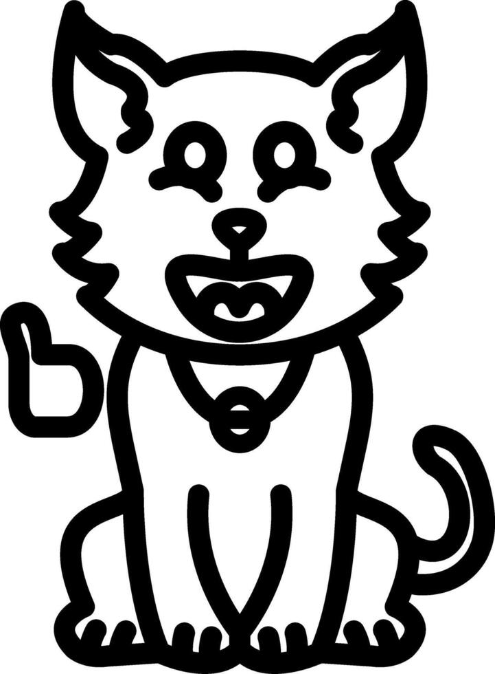 Sportive Playful Active Cat Icon vector