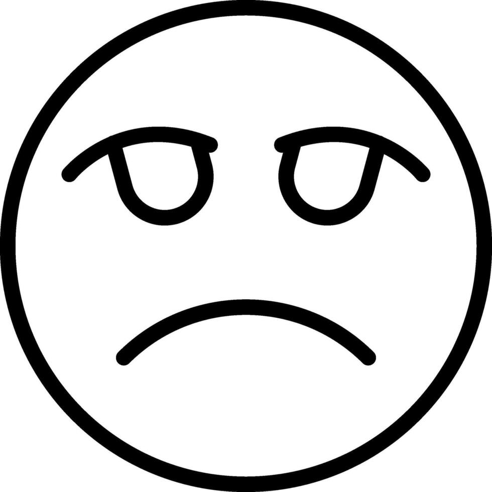 Sad Face Crying Emoji vector