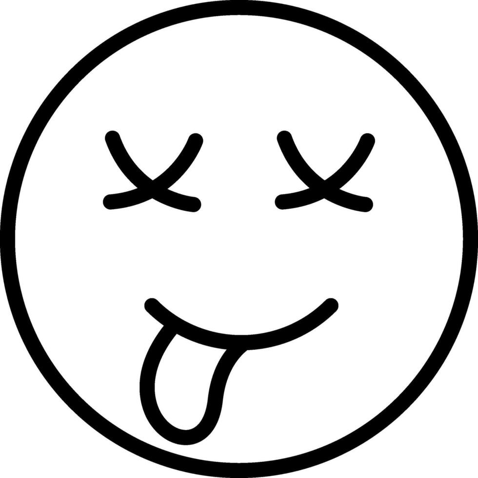 Dead Face Cross Eyes Emoji vector