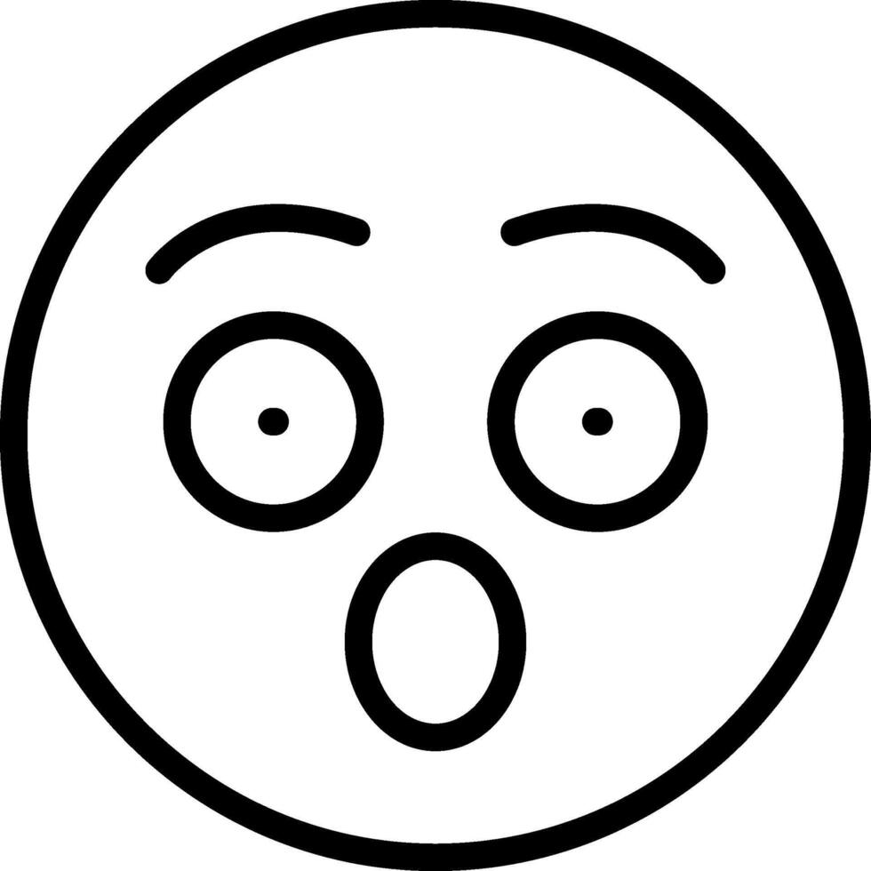 Surprised Face Pop Eyes Icon vector