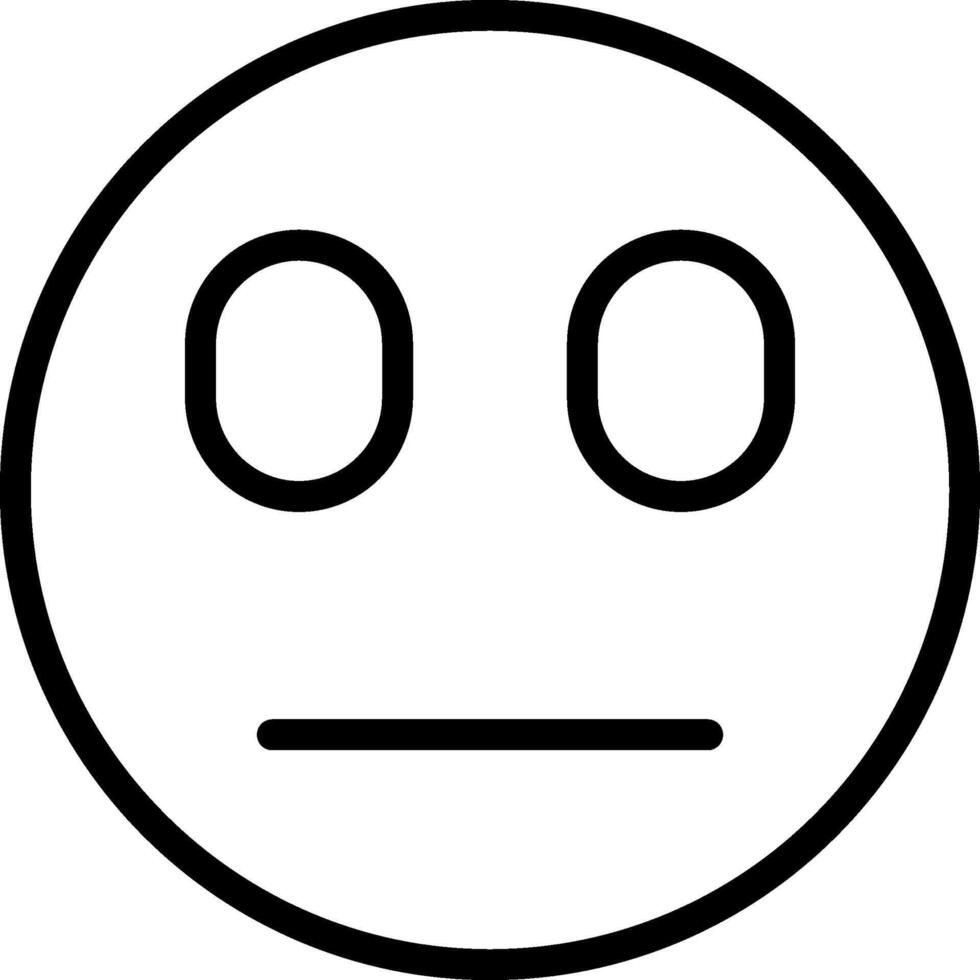 Neutral Expression Flat Mood vector