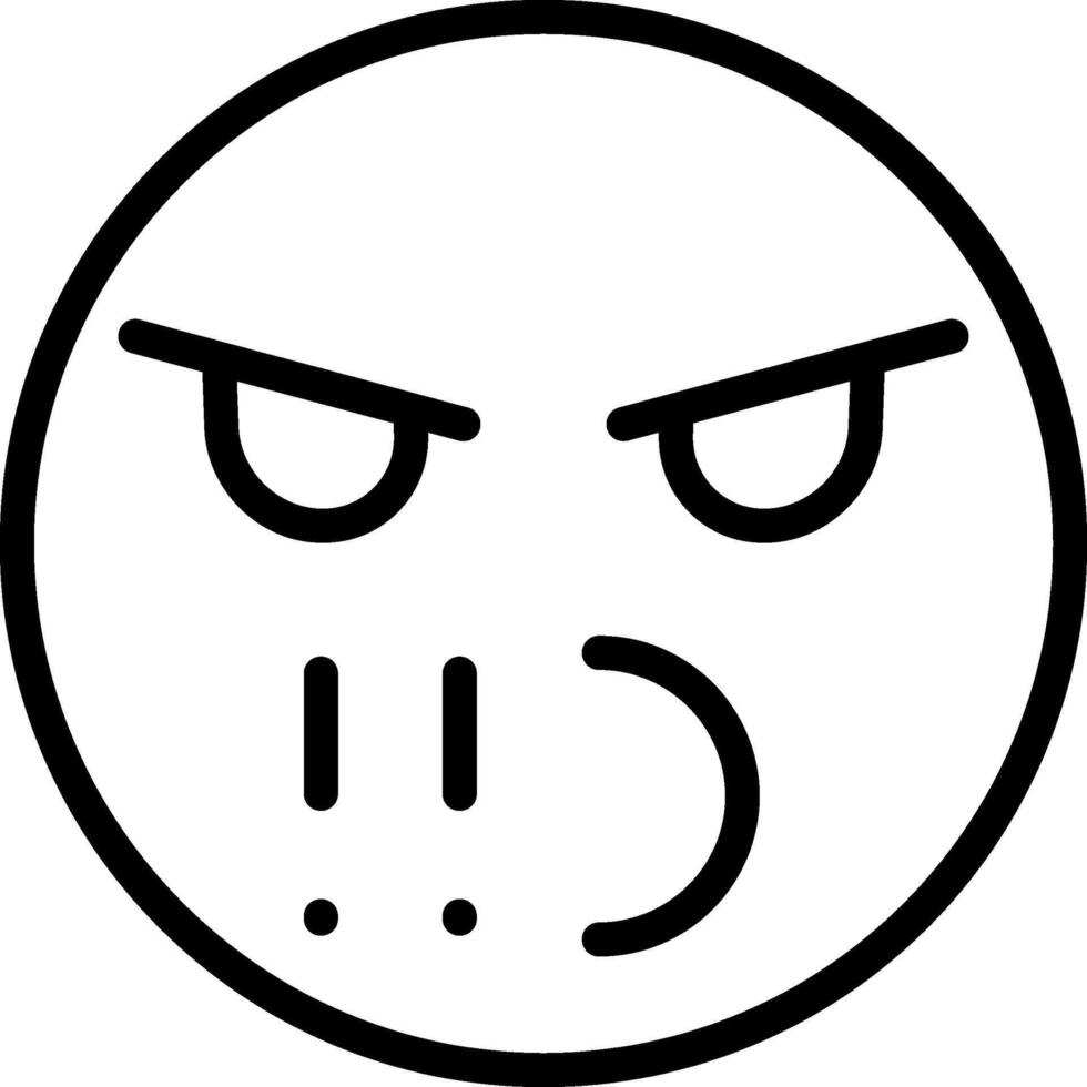 Pressure Face Stress Mood Icon vector