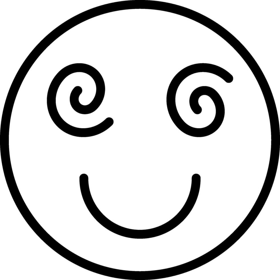 Hypnotized Face Spiral Eyes vector