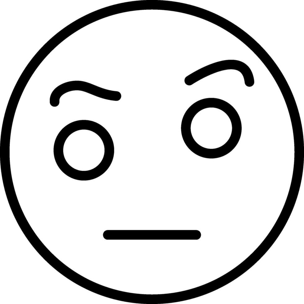 Eyebrows Raised Emoji Face vector