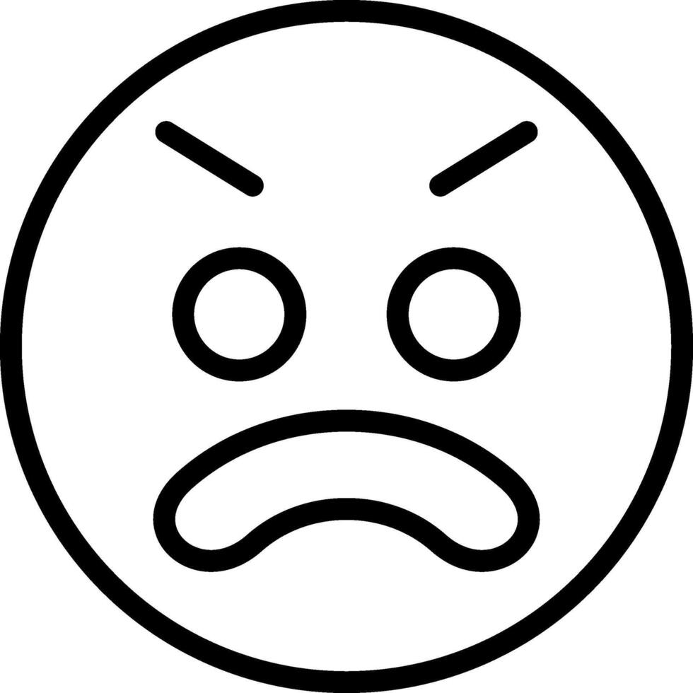 Angry Face Red Expression vector