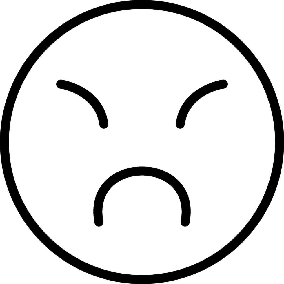 Upset Face Angry Expression vector