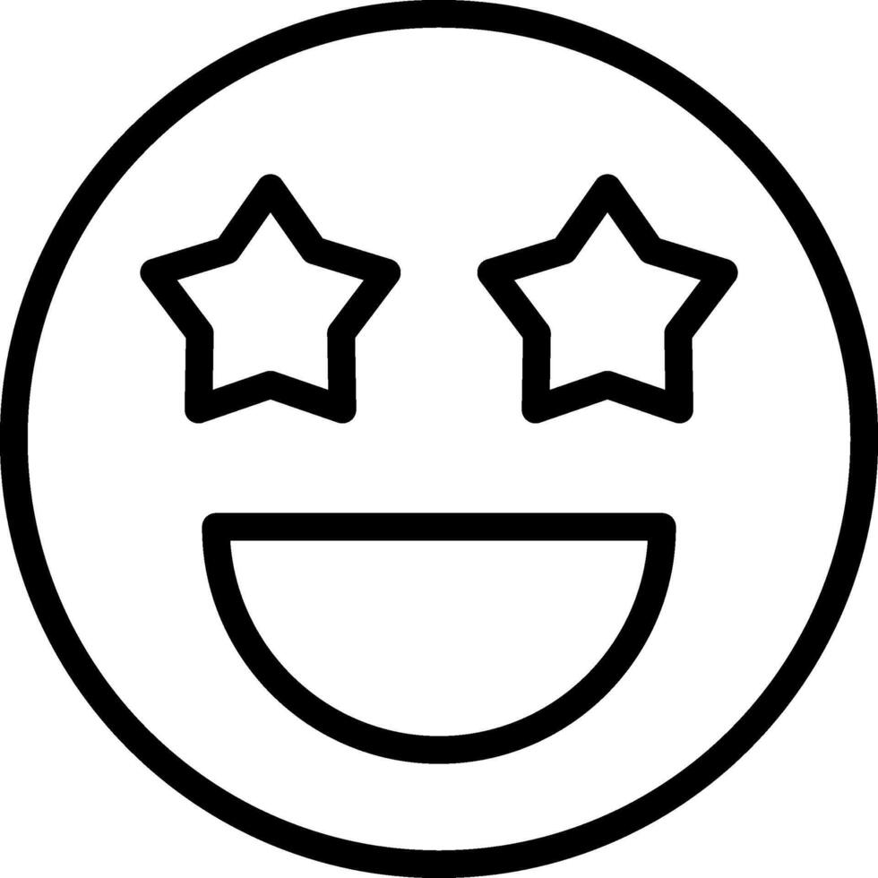 Starstruck Face With Sparkling Eyes vector