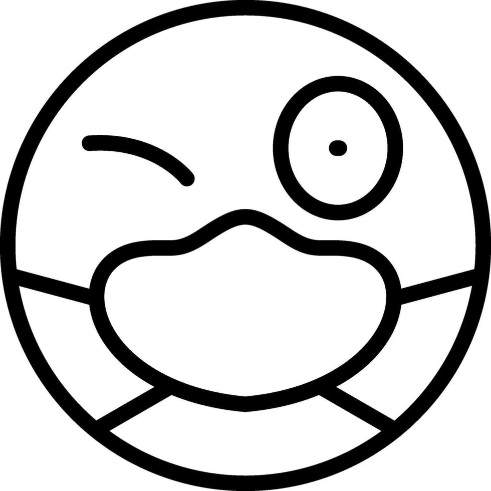 Mask Emoji With Medical Mask vector