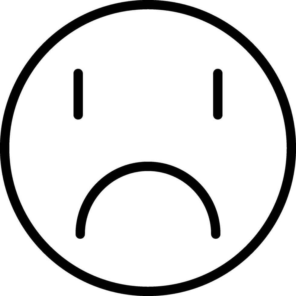 Unhappy Face Frown Expression vector