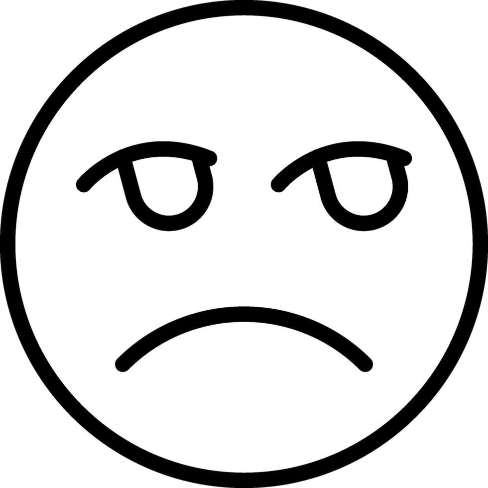 Unamused Face Expression Emoji vector