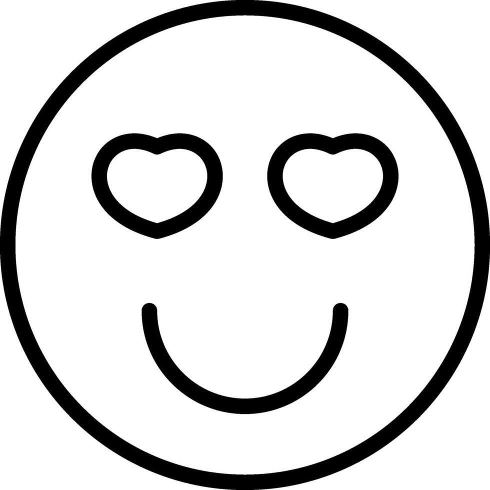 Smile Face With Love Eyes vector